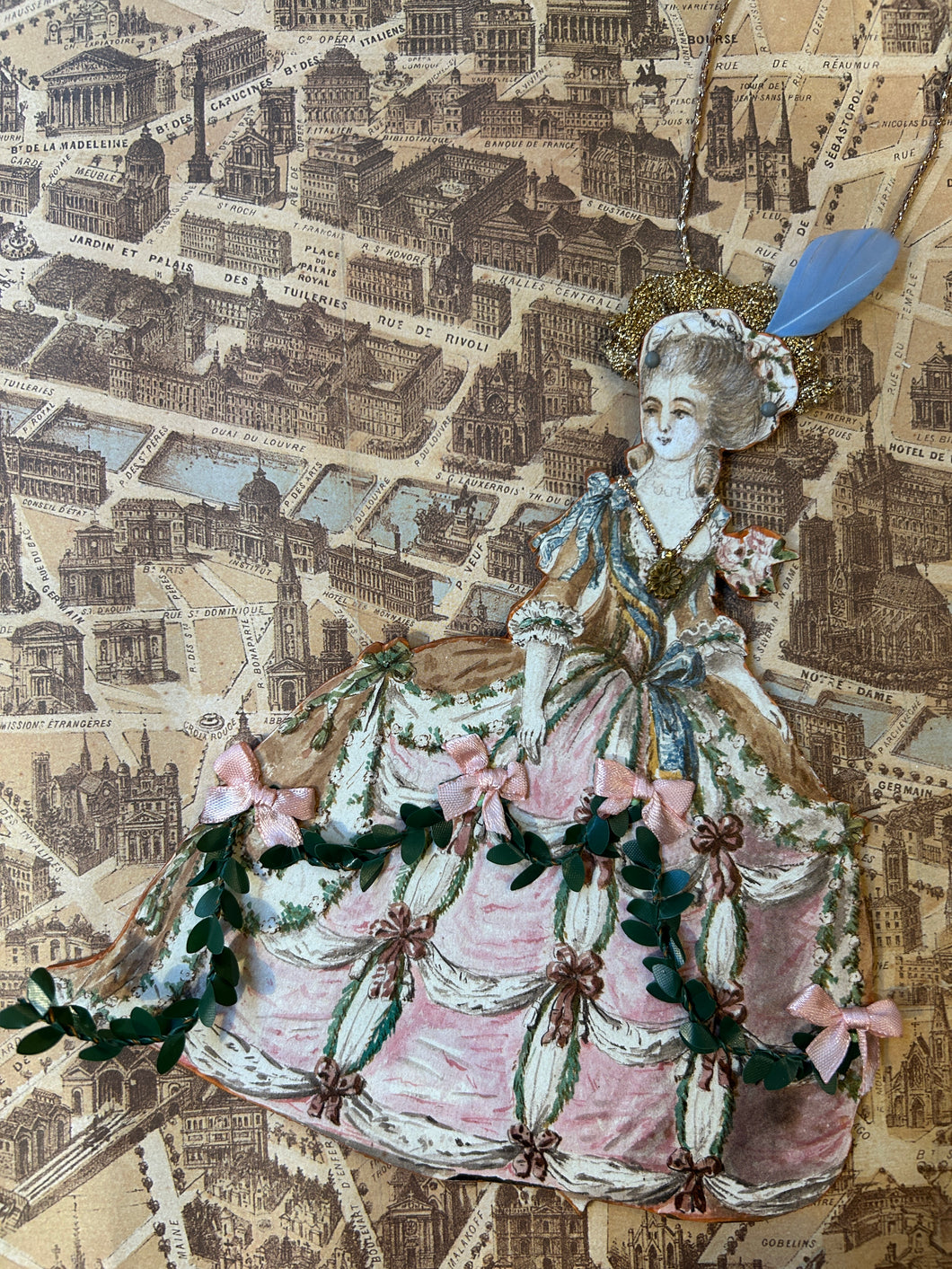 Marie Antoinette Handmade wall decoration / ハンドメイド 壁飾り / Décoration murale fait main