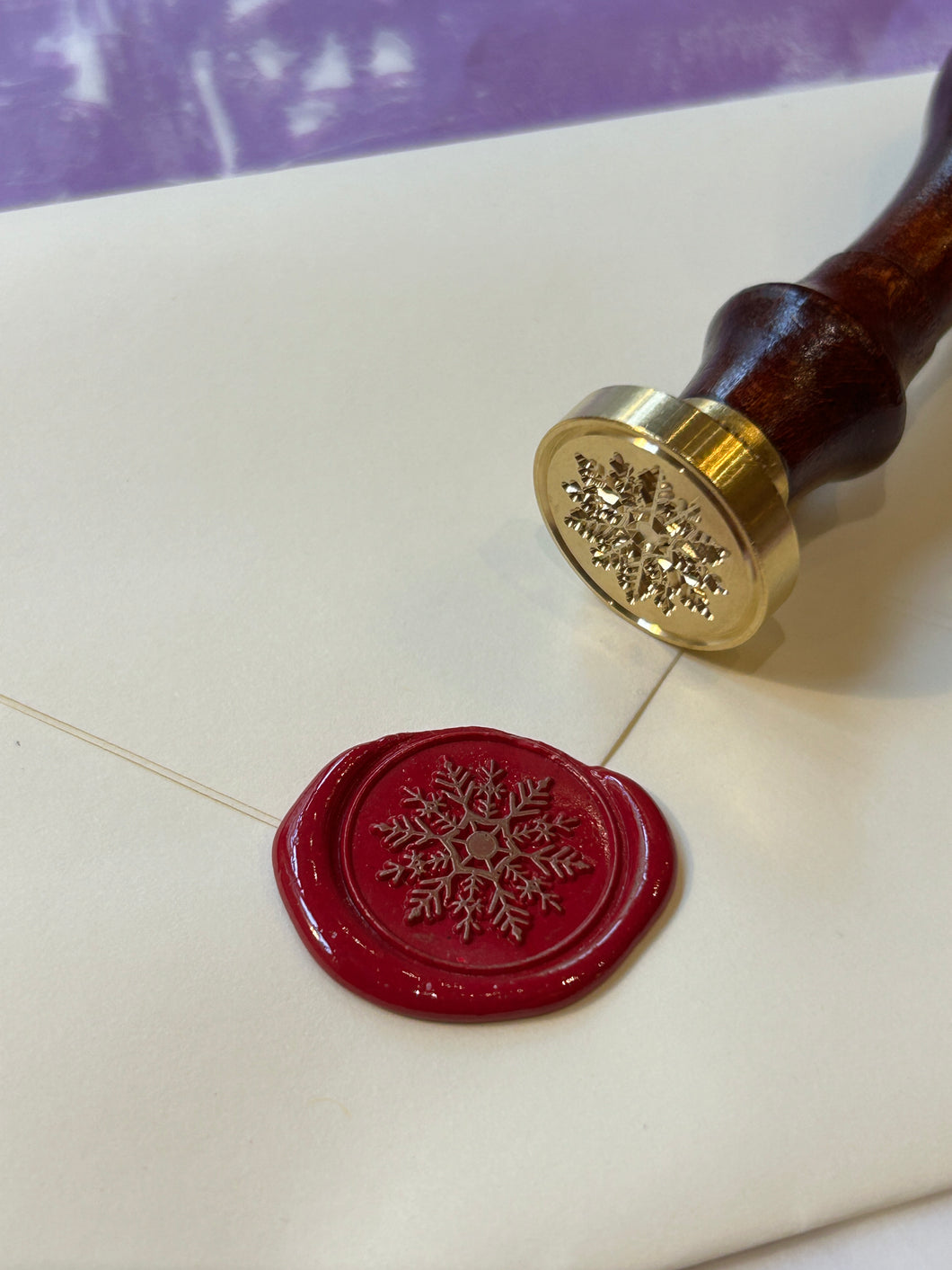 Sealing stamp Snowflake  / シーリングスタンプ 雪 / Cachet de cire Flocon de neige