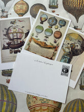 Charger l&#39;image dans la galerie, Set of 4 postcards hot air balloon / 気球ポストカード 4枚セット / Set de 4 cartes postales montgolfiere
