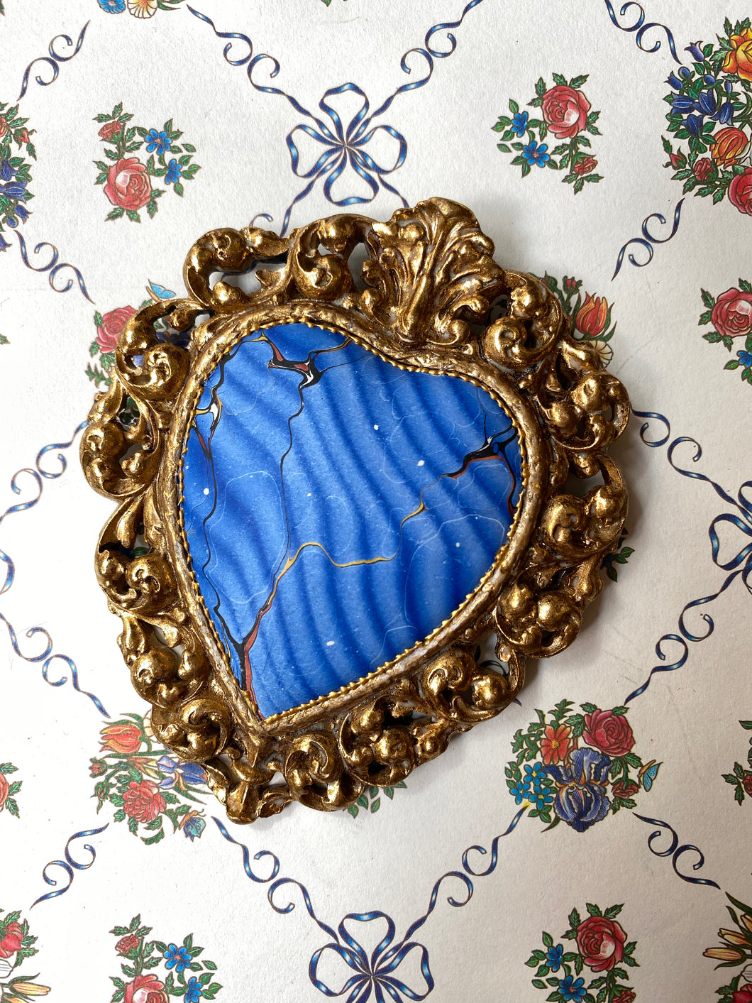 Marbled Paper Ex voto / Ex voto papier marbré