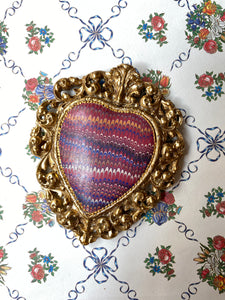 Marbled Paper Ex voto / Ex voto papier marbré