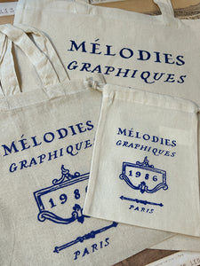 Fabric bag Melodies Graphiques / メロディーグラフィック 布バッグ / Sac en tissu Melodies Graphiques　　　