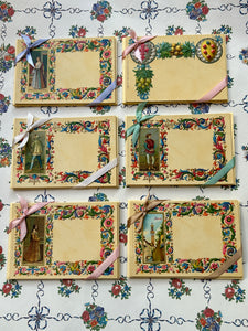 Antique Italian card & envelope set x 5 / アンティーク イタリアン カード・封筒セット x 5 / Set de carte antiques italienne & enveloppe x 5