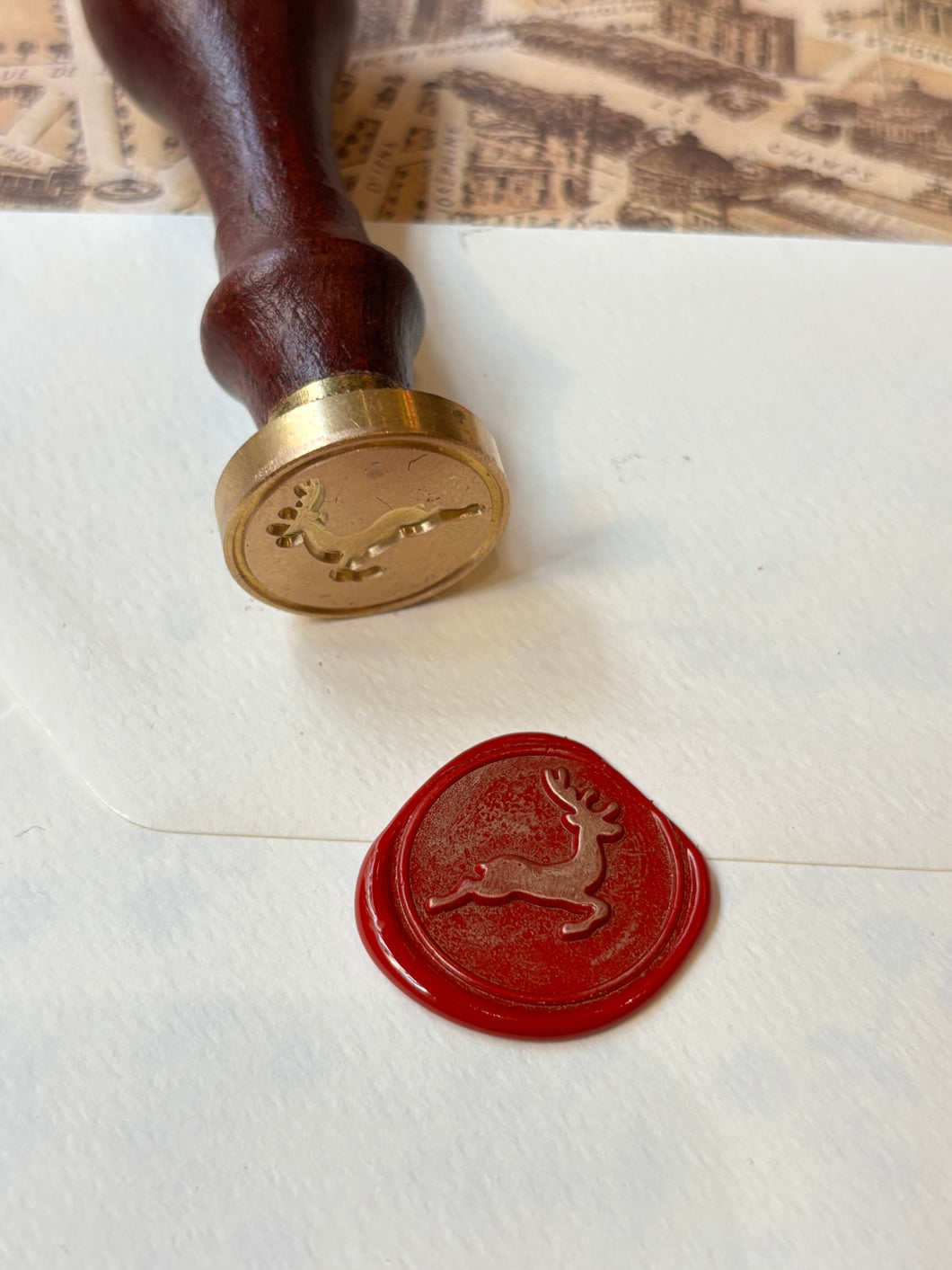 Sealing stamp Reindeer / シーリングスタンプ トナカイ / Cachet de cire Renne