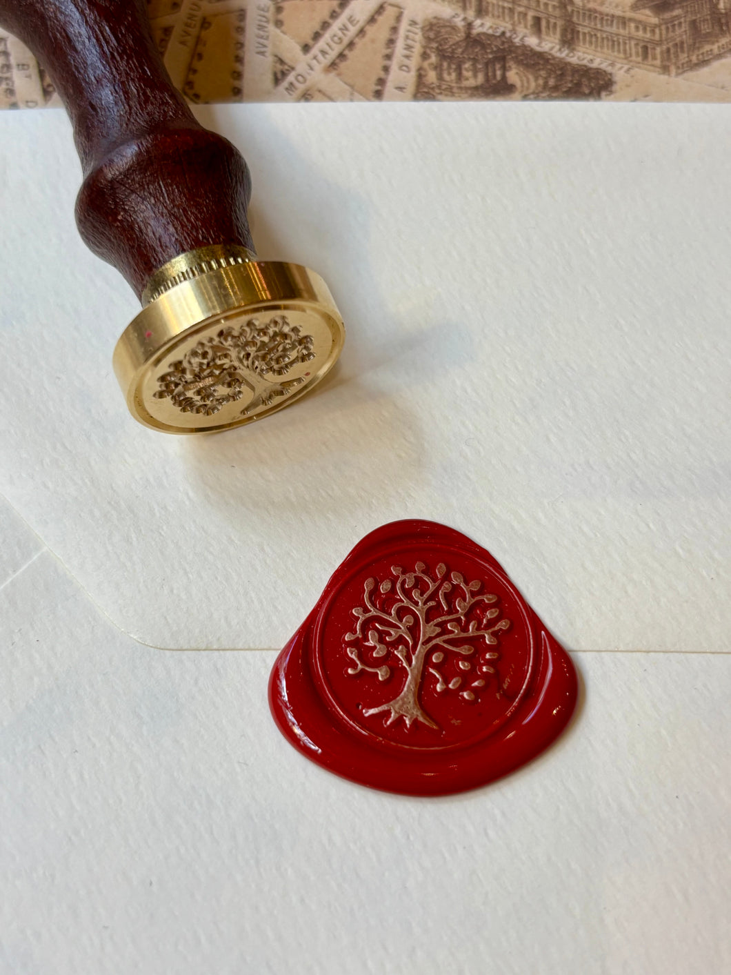Sealing stamp Tree / シーリングスタンプ ツリー / Cachet de cire  Arbre