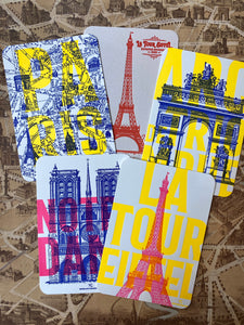 Letter press card Paris / レタープレスカード パリ / Carte Paris imprimé à la main