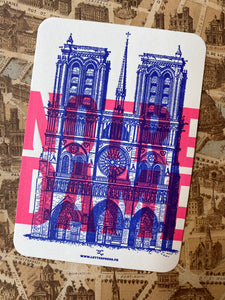 Letter press card Paris / レタープレスカード パリ / Carte Paris imprimé à la main