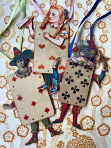 Small Handmade Puppets with playing card / ミニ マリオネット トランプシリーズ / Petit pantin fait main avec carte a jouer