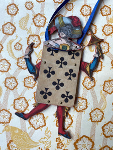 Small Handmade Puppets with playing card / ミニ マリオネット トランプシリーズ / Petit pantin fait main avec carte a jouer