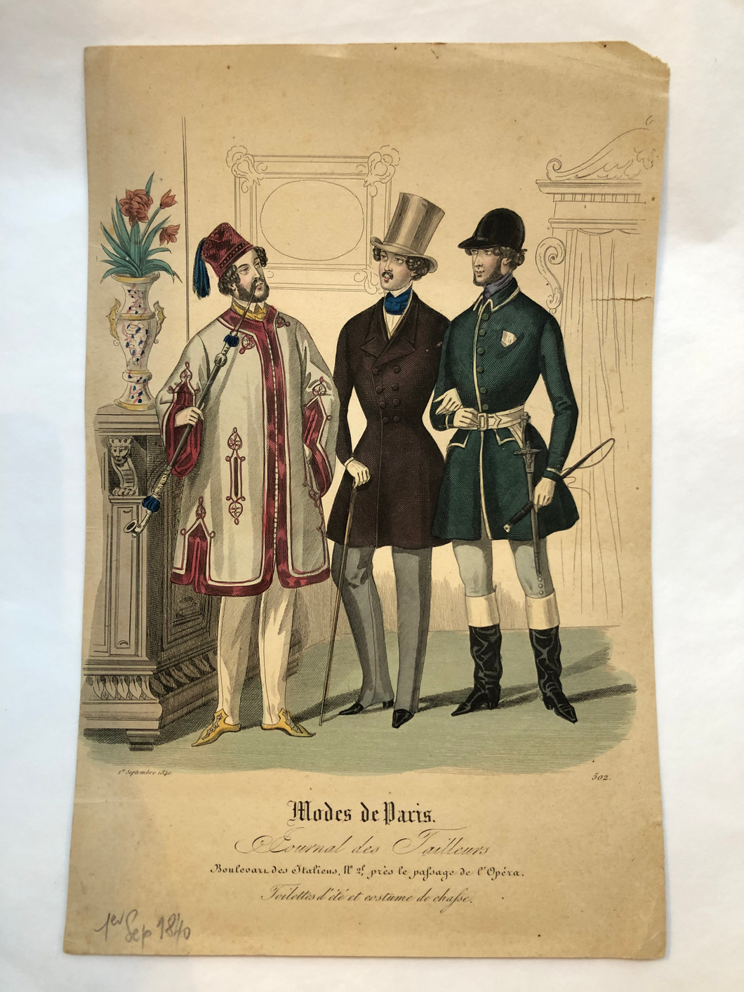 Modes de Paris - 1 september 1840 / モード　パリ