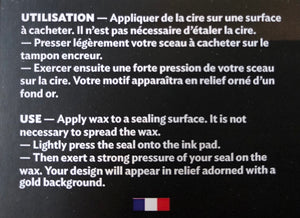 Inking pad gold for wax seals / シーリングワックス用ゴールドインクパッド / Tampon encreur or pour cachets de cire